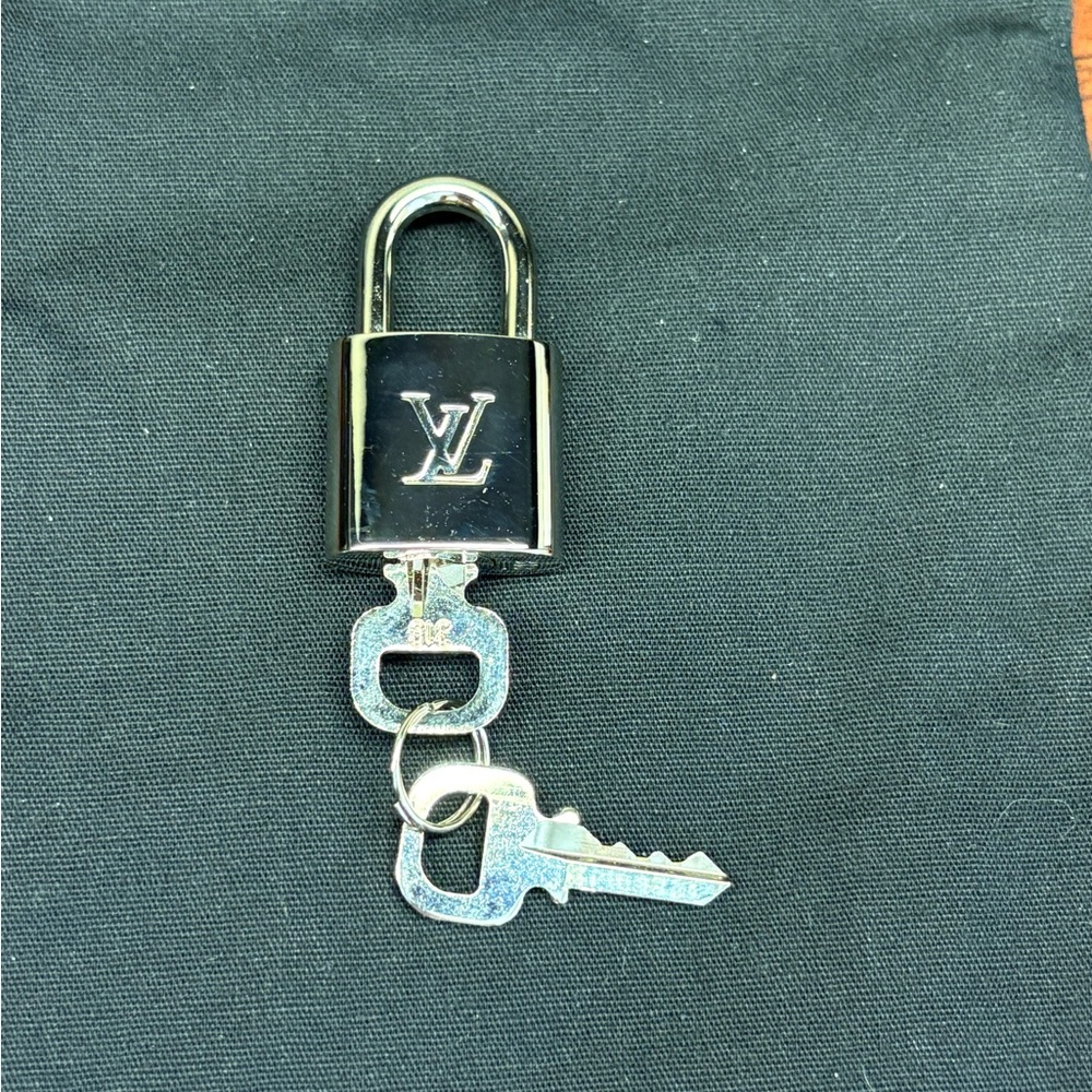 Louis Vuitton Metallic Silver Padlock with Keys